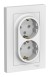 Розетка двойная с/з, 16А, в сборе Systeme Electric AtlasDesign Лотос ATN001324