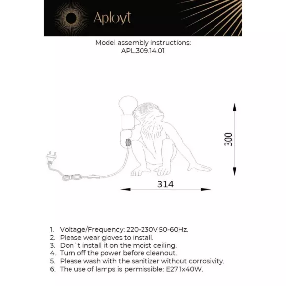 Настольная лампа Aployt Magali APL.309.14.01