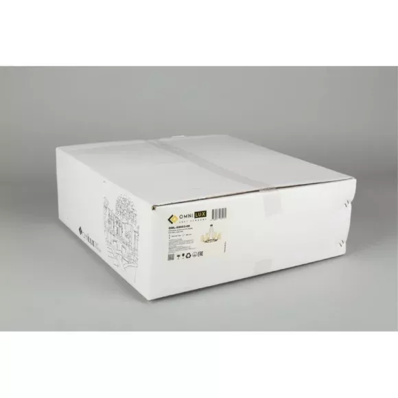Подвесная люстра Omnilux Camlez OML-68603-08, Бронза, Белый, Металл, упаковка Подвесная люстра Omnilux Camlez OML-68603-08, Бронза, Белый, Металл, упаковка