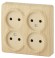 Розетка 4х2P Эра 11-2210-11 Б0020708