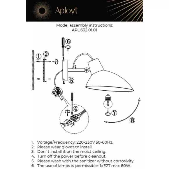 Бра Aployt Klarka APL.632.01.01, крепление