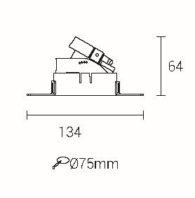 Корпус встраиваемого светильника Fiberli 100301Т 12170201