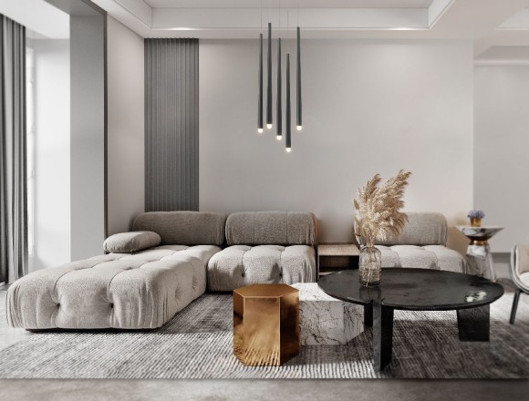 Подвесная светодиодная люстра Maytoni Cascade MOD132PL-L30BK