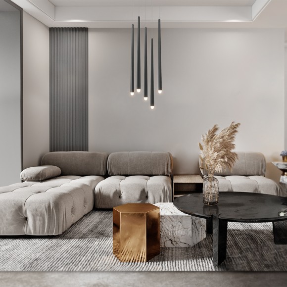 Подвесная светодиодная люстра Maytoni Cascade MOD132PL-L30BK