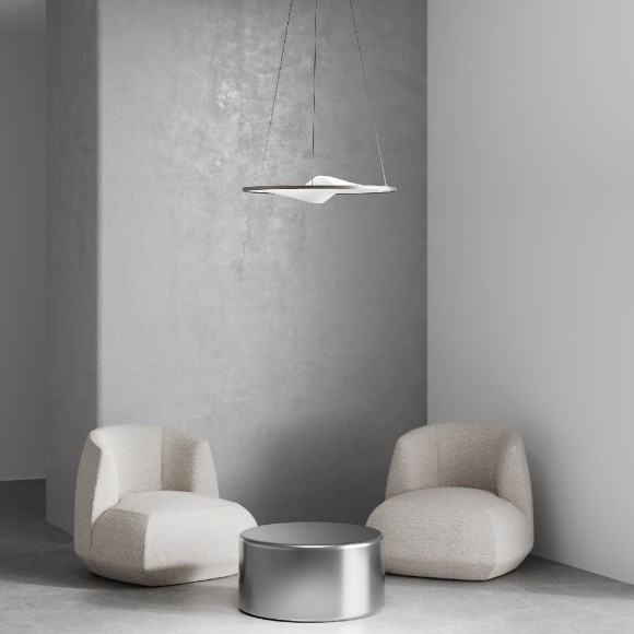 Подвесная светодиодная люстра Eurosvet Occhio 40027/1 LED серый