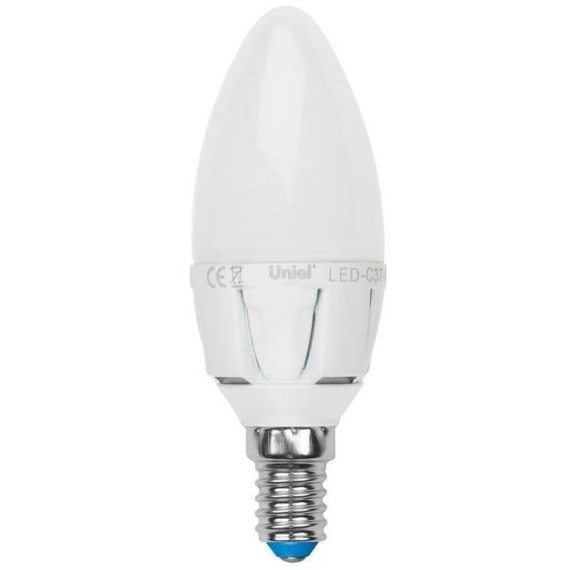 Лампа светодиодная (UL-00002411) Uniel E14 7W 4000K матовая LED-C37 7W/NW/E14/FR PLP01WH