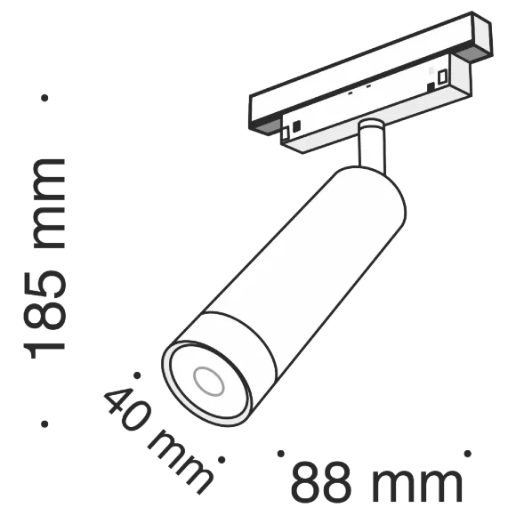 Трековый светильник Maytoni Track lamps TR019-2-7W3K-B, Черный, Теплый белый, Алюминий, крепление Трековый светильник Maytoni Track lamps TR019-2-7W3K-B, Черный, Теплый белый, Алюминий, крепление