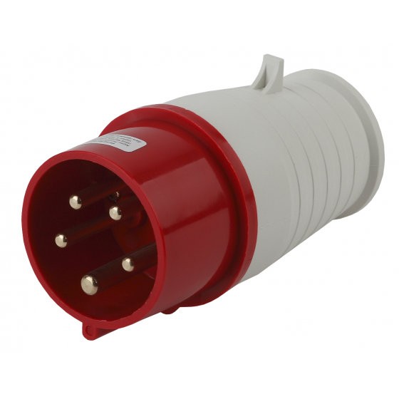 Вилка ЭРА V-16-3P-PE-N-IP44 переносная 015 3Р+РЕ+N 16А 380В IP44 Б0032851
