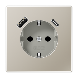 Розетка 2K+З USB Typ AC Jung ES1520-15CA