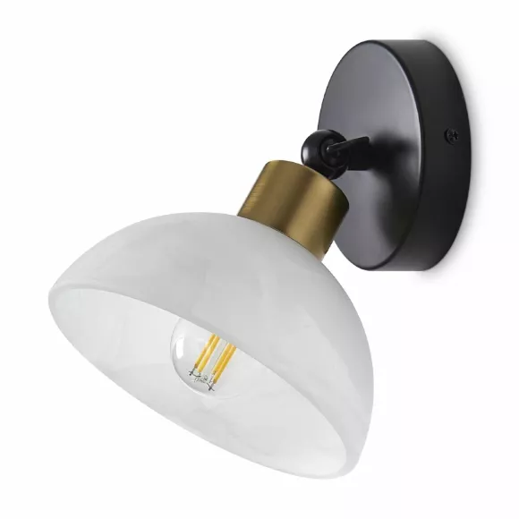 Бра Freya Bessie FR5526WL-01BBZ, Черный, Белый, Металл, вид снизу Бра Freya Bessie FR5526WL-01BBZ, Черный, Белый, Металл, вид снизу