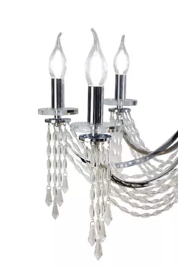 Подвесная люстра AM Group VIORE SP6 Chrome, декоративные элементы крупным планом Подвесная люстра AM Group VIORE SP6 Chrome, декоративные элементы крупным планом