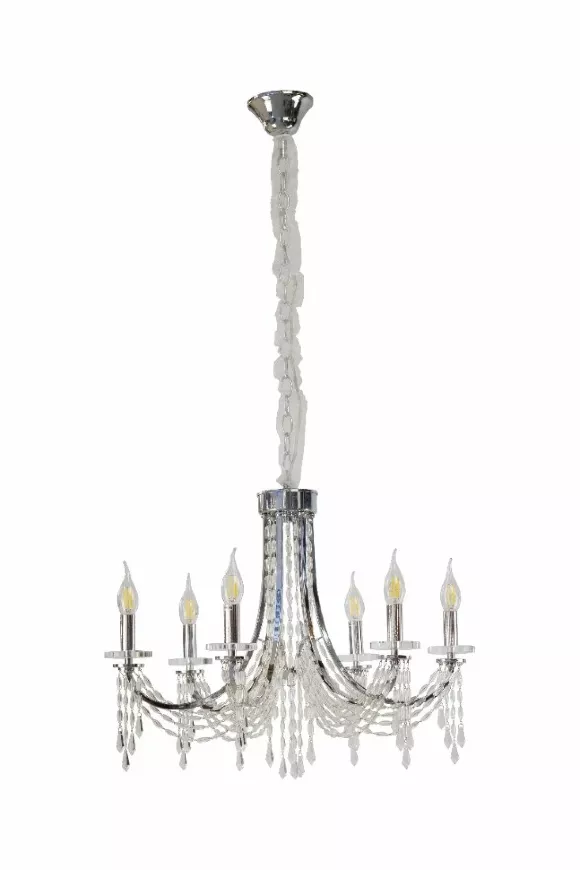 Подвесная люстра AM Group VIORE SP6 Chrome, Хром, Металл, Классика стиль, декоративные элементы крупным планом Подвесная люстра AM Group VIORE SP6 Chrome, Хром, Металл, Классика стиль, декоративные элементы крупным планом