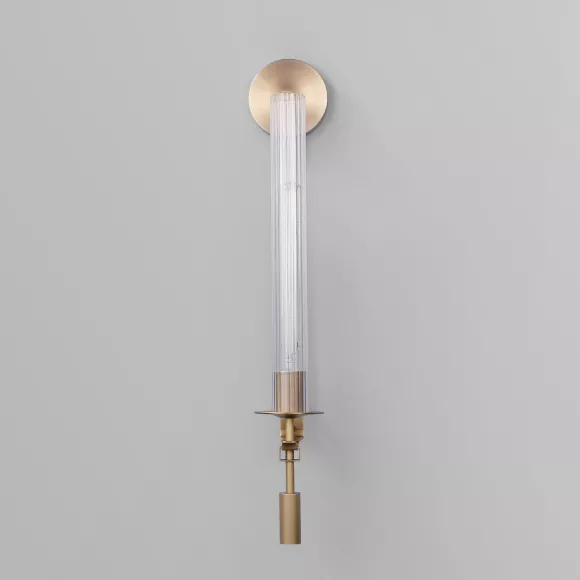 Бра Delight Collection MT8615-1W antique brass, Латунь, Прозрачный, Металл