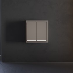 Клавиши для выключателя/переключателя двухклавишного с подсветкой Voltum S70 (капучино) VLS000414