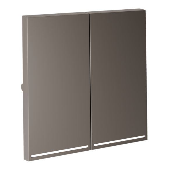 Клавиши для выключателя/переключателя двухклавишного с подсветкой Voltum S70 (капучино) VLS000414