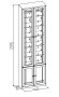 Шкаф книжный Sherlock 32 GLZ_T0010708