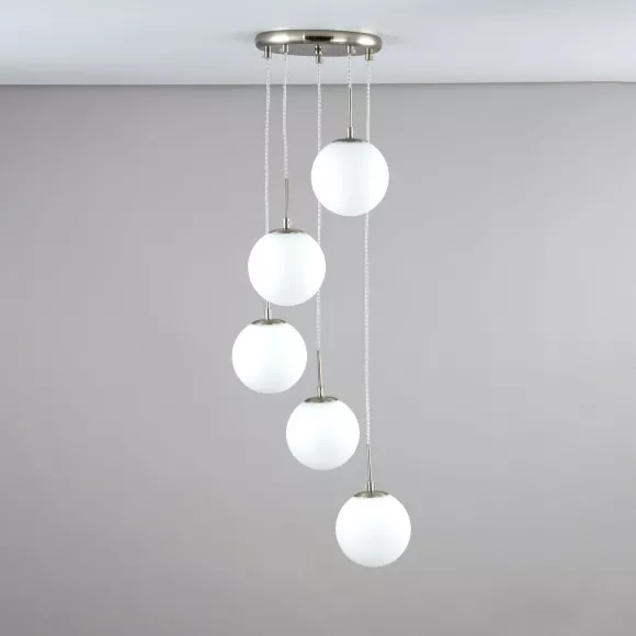Подвесная люстра Citilux Томми CL102054, Хром, Белый, Металл, декоративные элементы крупным планом