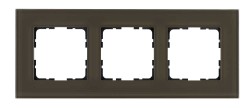 Рамка 3-постовая стекло цвет Каперсовый Jasmart G1003GT
