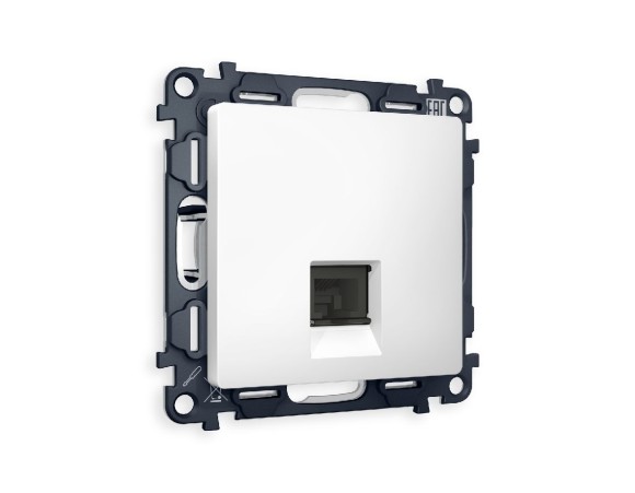 Комплект механизма компьютерной розетки RJ-45(8P8C) CAT6 со шторкой Ambrella Volt Alfa MA132010