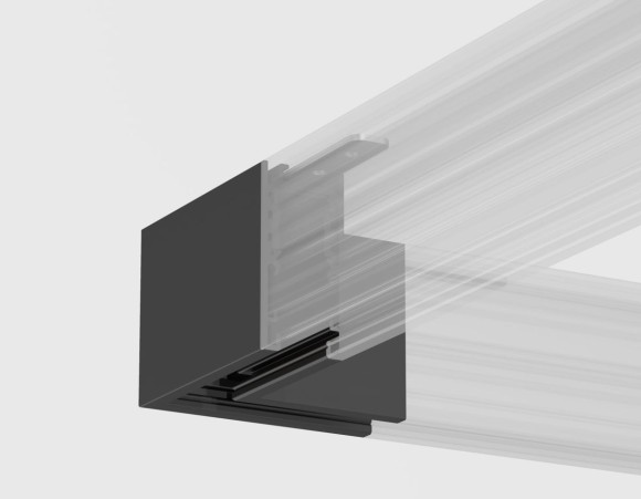 Коннектор угловой для накладного магнитного шинопровода Ambrella Light Track System GL1961