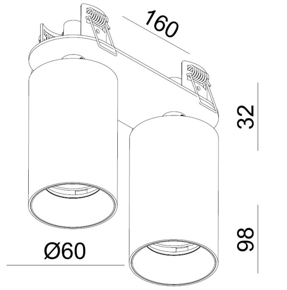 Спот Italline DANNY FR2 white, GU10, 18W, белый