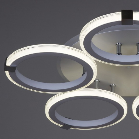 Потолочная светодиодная люстра с пультом управления Reluce 06319-3.3-05 WH+CR (RGB)