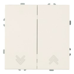 Выключатель 2-клавишный самовозвратный (механизм) Stekker Эмили 250В 10А RSW10-5113-01 белый фарфор soft touch 50325