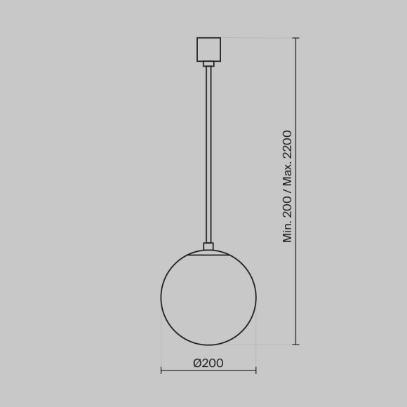 Подвесной светильник Maytoni Luna P039PL-5W3K-20-B