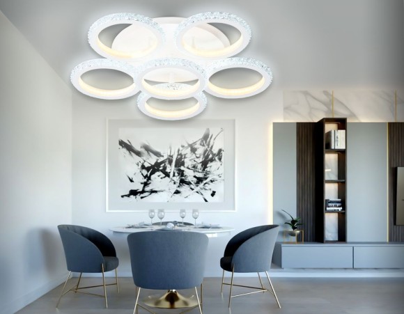 Потолочная светодиодная люстра с пультом управления Ambrella Light ACRYLICA FA9531