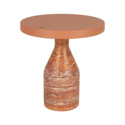 Настольная лампа Arlight SP-CROOD-TAB-R22.5x24-7W Warm3200-MIX (RD-BRG, 140 deg, 230V) (IP20, Травертин) 061732