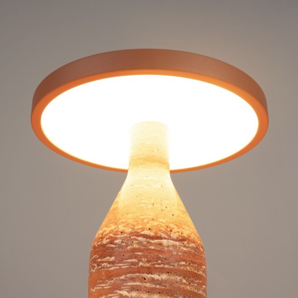 Настольная лампа Arlight SP-CROOD-TAB-R22.5x24-7W Warm3200-MIX (RD-BRG, 140 deg, 230V) (IP20, Травертин) 061732