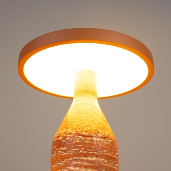 Настольная лампа Arlight SP-CROOD-TAB-R22.5x24-7W Warm3200-MIX (RD-BRG, 140 deg, 230V) (IP20, Травертин) 061732