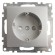Розетка 1-местная с/з с защитной шторкой Stekker Катрин 39582