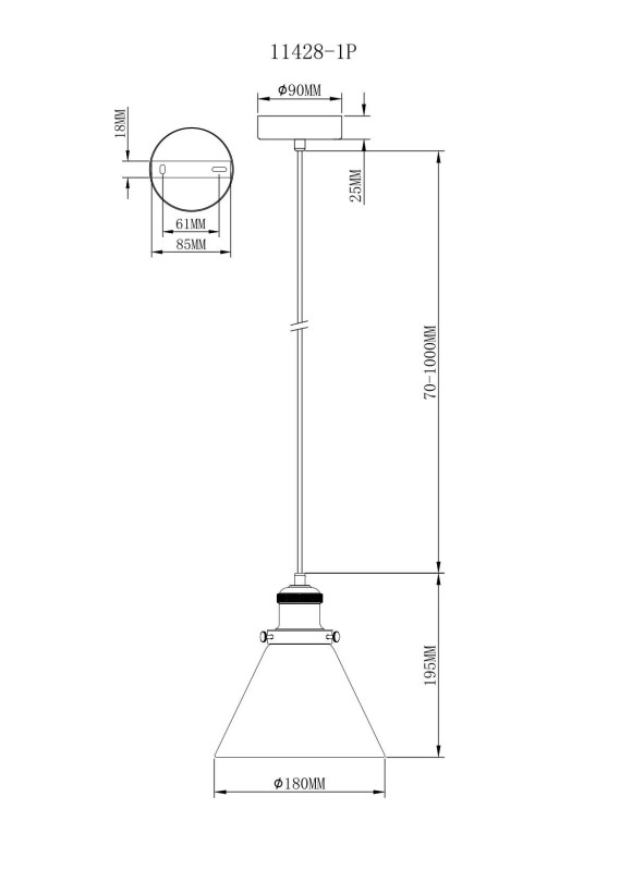 Подвесной светильник Moderli Single V11428-1P