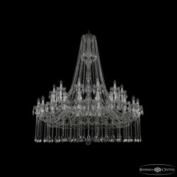 Подвесная люстра Bohemia Ivele Crystal 1413/24+12/530/h-160 Ni