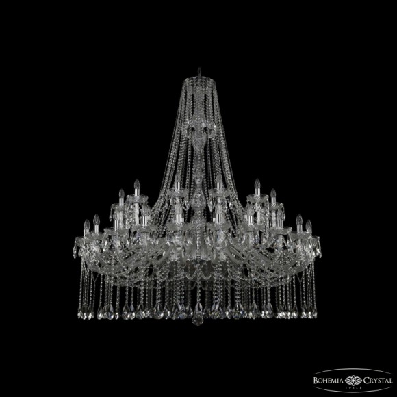 Подвесная люстра Bohemia Ivele Crystal 1413/24+12/530/h-160 Ni