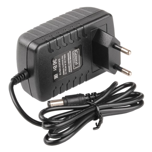 Источник постоянного напряжения с вилкой General GDLI-36-A-IP20-12 510003