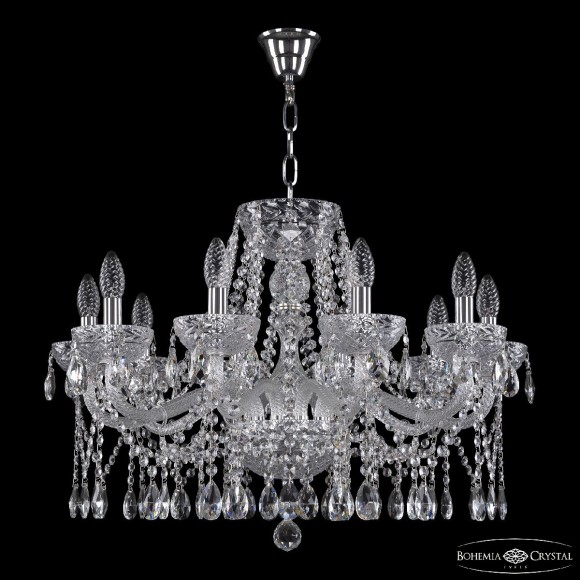 Подвесная люстра Bohemia Ivele Crystal 5413/10/240 Ni Clear/M-1F