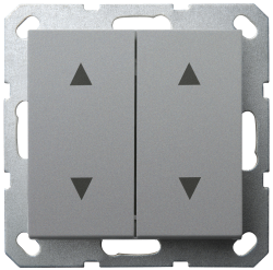 Выключатель двухклавишный Jasmart для жалюзи в комплекте с накладкой 10A 250V G3028S