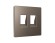 Лицевая панель Alfa (Темная бронза матовый) для компьютерной/телефонной двойной розетки RJ-45/RJ-11 Quant Ambrella Volt AP6421