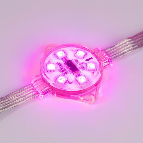 Модуль управляемый Arlight VISOR-DMX-5060-6-24V RGB 120deg (D40x12mm, 1.5W, IP68) 029188