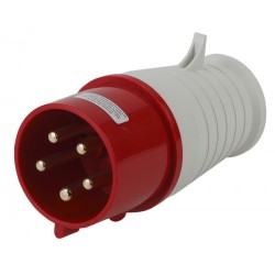 Вилка ЭРА V-32-3P-PE-N-IP44 переносная 025 3Р+РЕ+N 32А 380В IP44 Б0032854