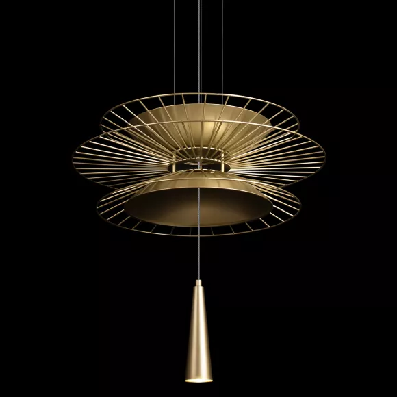 Подвесная люстра Loft IT Star 10141B/400 Gold, Золото, Металл, Дизайнерский стиль, декоративные элементы крупным планом