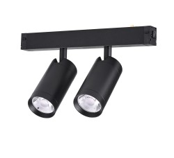 Трековый однофазный светильник AM Group AM528 BK-220V-2X10W SMART