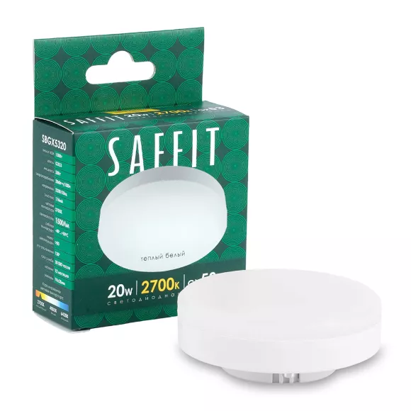 Лампа светодиодная Saffit SBGX5320 GX53 20W 230V 2700K 55281 Лампа светодиодная Saffit SBGX5320 GX53 20W 230V 2700K 55281