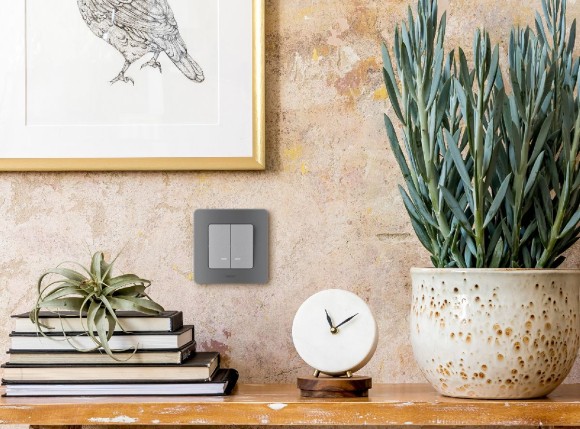 Выключатель двухклавишный с подсветкой/индикацией Legrand Inspiria 673632