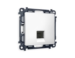 Комплект механизма телефонной розетки RJ-11(4P4C) со шторкой Ambrella Volt Alfa MA132030