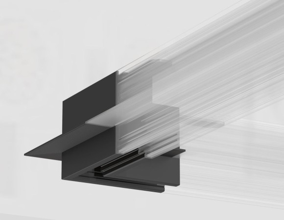 Коннектор угловой для встраиваемого магнитного шинопровода Ambrella Light Track System GL1971