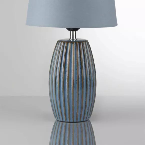Настольная лампа Lumion Comfi Lapuna 8123/1T, Синий, Керамика, Ткань, декоративные элементы крупным планом