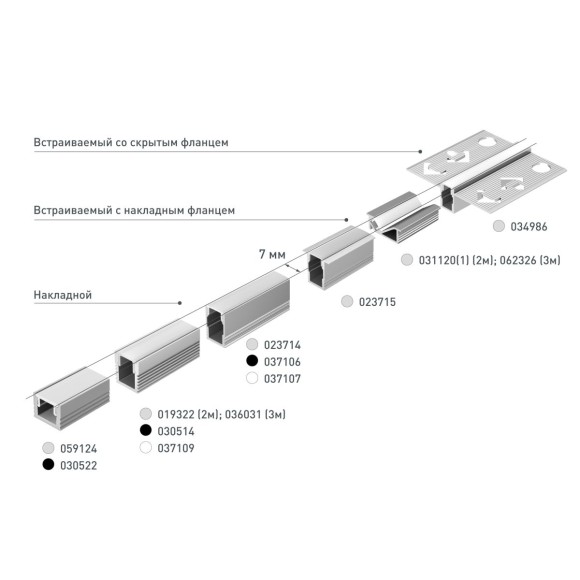 Профиль Arlight SL-BEVEL-3000 ANOD (Алюминий) 062326
